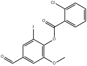 4-Formyl-2-iodo-6-methoxyphenyl 2-chlorobenzoate Structure