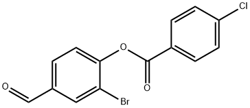 2-bromo-4-formylphenyl 4-chlorobenzoate 구조식 이미지