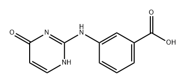 Benzoic acid, 3-[(1,4-dihydro-4-oxo-2-pyrimidinyl)amino]- Structure