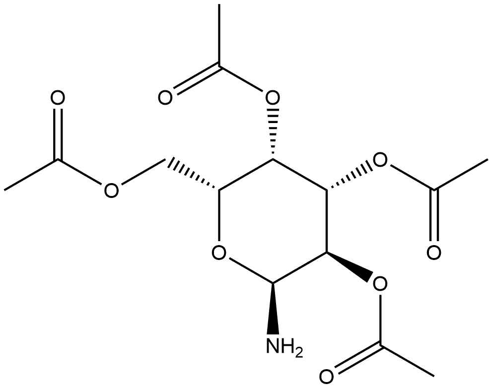 α-D-Galactopyranosylamine, 2,3,4,6-tetraacetate Structure