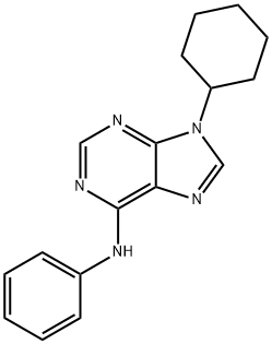 9H-Purin-6-amine, 9-cyclohexyl-N-phenyl- Structure