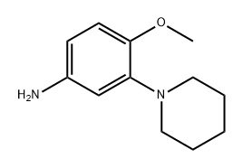 Benzenamine, 4-methoxy-3-(1-piperidinyl)- Structure