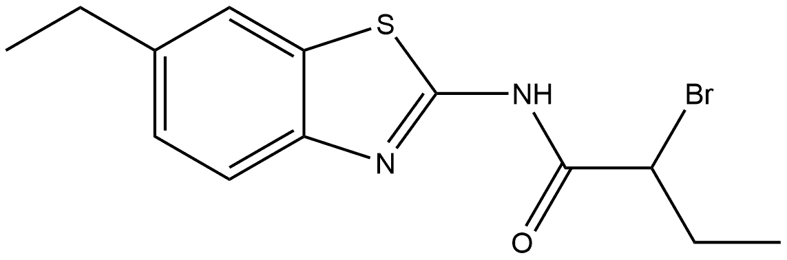 2-Bromo-N-(6-ethyl-2-benzothiazolyl)butanamide Structure