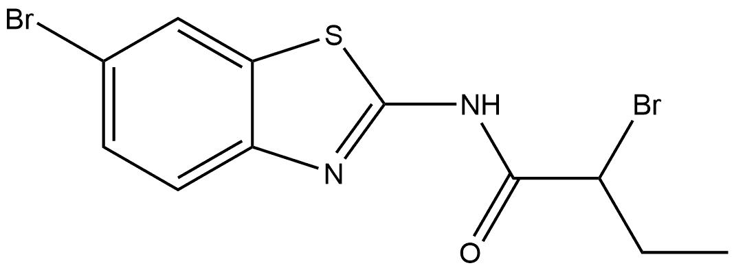 2-Bromo-N-(6-bromo-2-benzothiazolyl)butanamide Structure