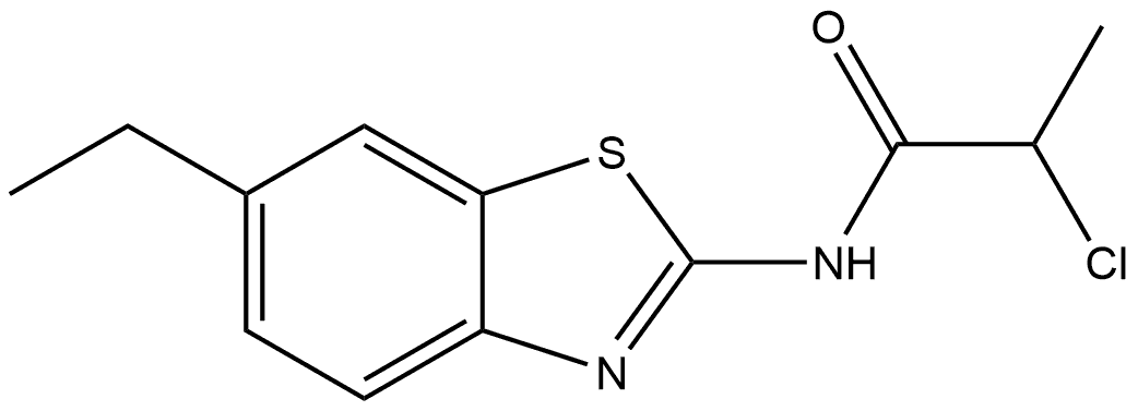 2-Chloro-N-(6-ethyl-2-benzothiazolyl)propanamide Structure