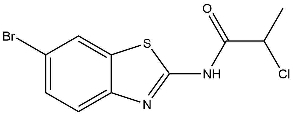 N-(6-Bromo-2-benzothiazolyl)-2-chloropropanamide Structure