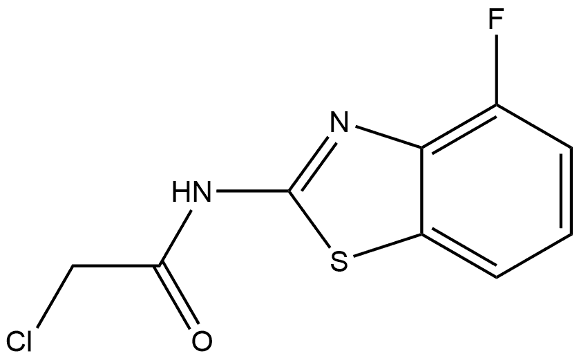 2-Chloro-N-(4-fluoro-2-benzothiazolyl)acetamide Structure