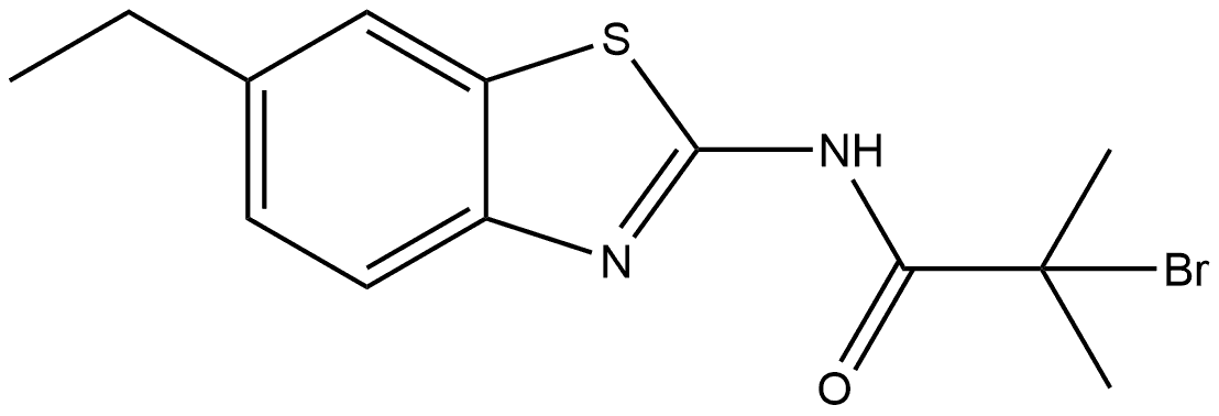 2-Bromo-N-(6-ethyl-2-benzothiazolyl)-2-methylpropanamide Structure