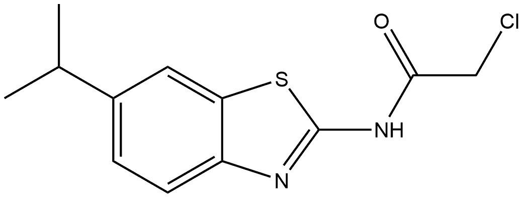 2-Chloro-N-[6-(1-methylethyl)-2-benzothiazolyl]acetamide Structure