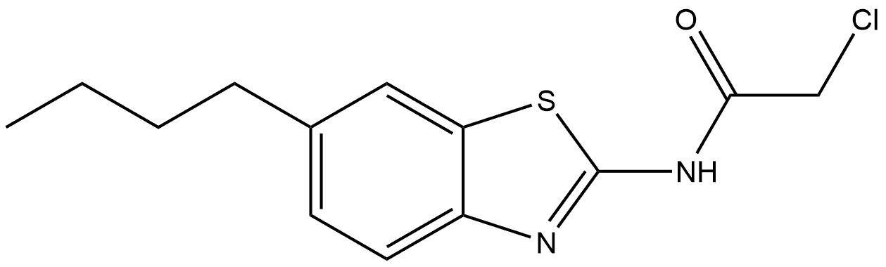 N-(6-Butyl-2-benzothiazolyl)-2-chloroacetamide Structure