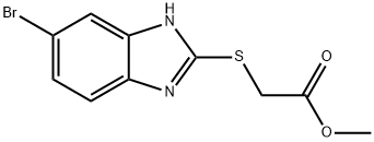Methyl 2-[(6-bromo-1H-benzimidazol-2-yl)thio]acetate Structure