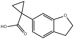 Cyclopropanecarboxylic acid, 1-(2,3-dihydro-6-benzofuranyl)- Structure