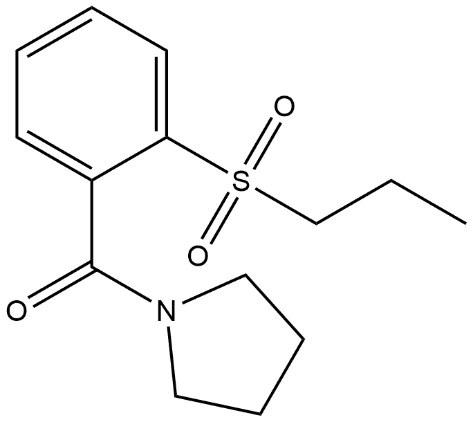 2-(Propylsulfonyl)phenyl]-1-pyrrolidinylmethanone 구조식 이미지