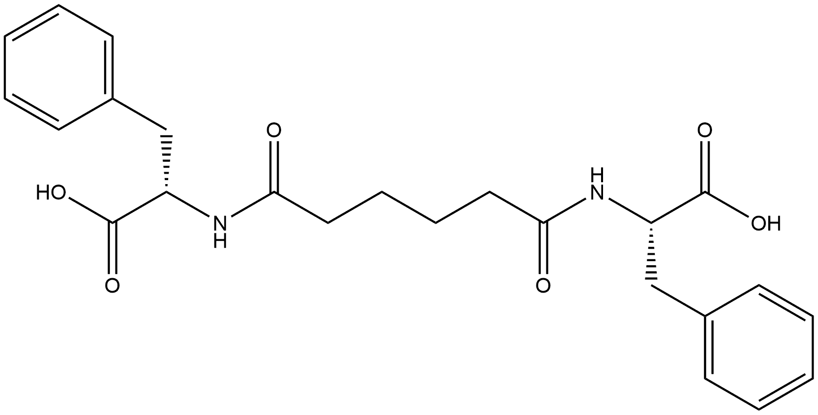 Phenylalanine, N,N′-(1,6-dioxo-1,6-hexanediyl)bis- Structure