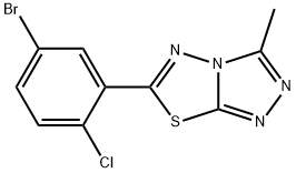 6-(5-bromo-2-chlorophenyl)-3-methyl[1,2,4]triazolo[3,4-b][1,3,4]thiadiazole Structure