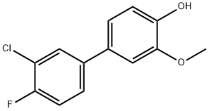 4-(3-Chloro-4-fluorophenyl)-2-methoxyphenol Structure