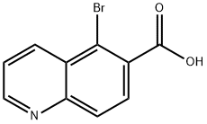6-Quinolinecarboxylic acid, 5-bromo- Structure