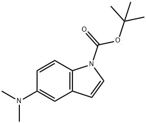 1H-Indole-1-carboxylic acid, 5-(dimethylamino)-, 1,1-dimethylethyl ester Structure