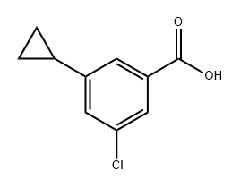 Benzoic acid, 3-chloro-5-cyclopropyl- Structure