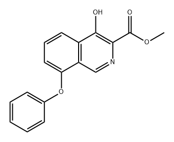 3-Isoquinolinecarboxylic acid, 4-hydroxy-8-phenoxy-, methyl ester Structure