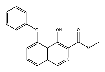 3-Isoquinolinecarboxylic acid, 4-hydroxy-5-phenoxy-, methyl ester Structure