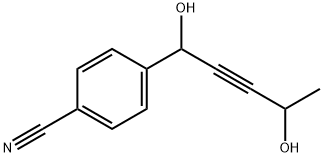 Benzonitrile, 4-(1,4-dihydroxy-2-pentyn-1-yl)- Structure