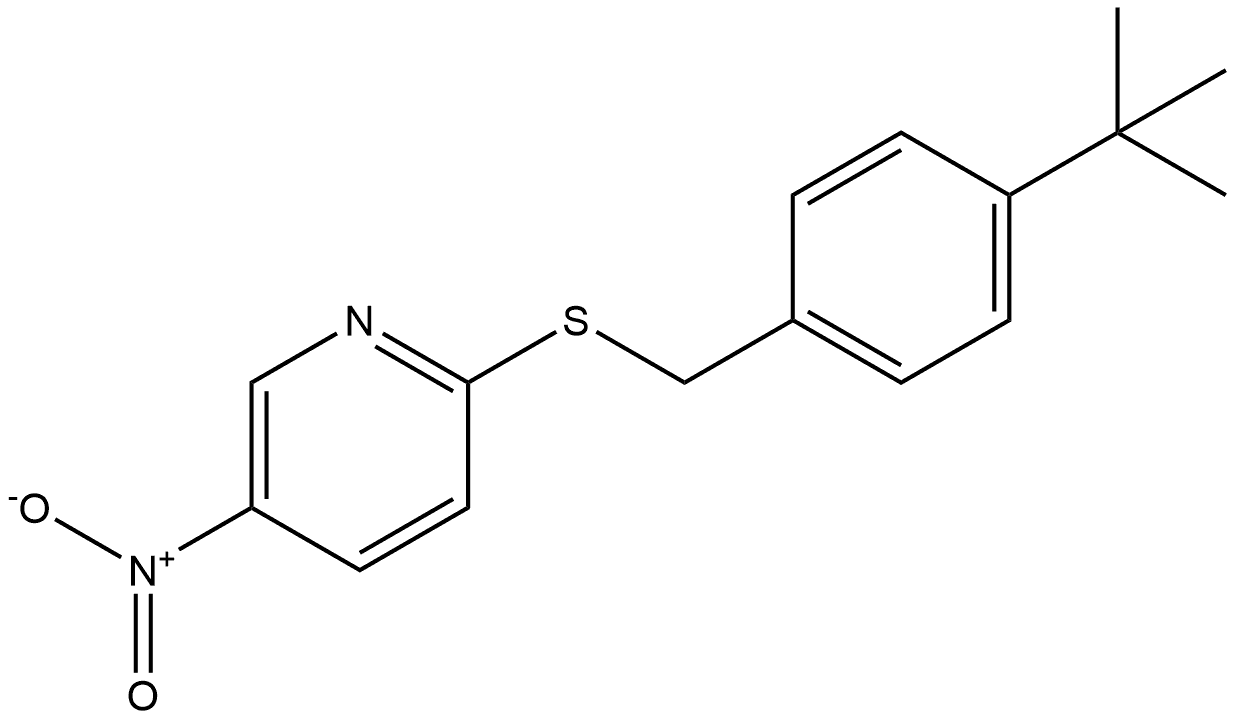 2-((4-(tert-butyl)benzyl)thio)-5-nitropyridine Structure