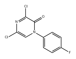 2(1H)-Pyrazinone, 3,5-dichloro-1-(4-fluorophenyl)- Structure