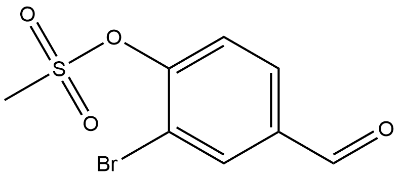 3-Bromo-4-[(methylsulfonyl)oxy]benzaldehyde Structure