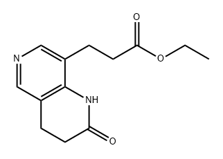 1,6-Naphthyridine-8-propanoic acid, 1,2,3,4-tetrahydro-2-oxo-, ethyl ester Structure