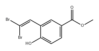 Benzoic acid, 3-(2,2-dibromoethenyl)-4-hydroxy-, methyl ester Structure