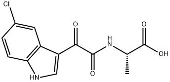 (S)-2-(2-(5-Chloro-1H-indol-3-yl)-2-oxoacetamido)propanoic acid 구조식 이미지