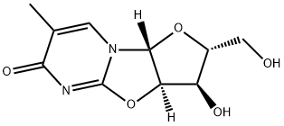 6H-Furo[2',3':4,5]oxazolo[3,2-a]pyrimidin-6-one, 2,3,3a,9a-tetrahydro-3-hydroxy-2-(hydroxymethyl)-7-methyl-, (2R,3R,3aR,9aR)- Structure