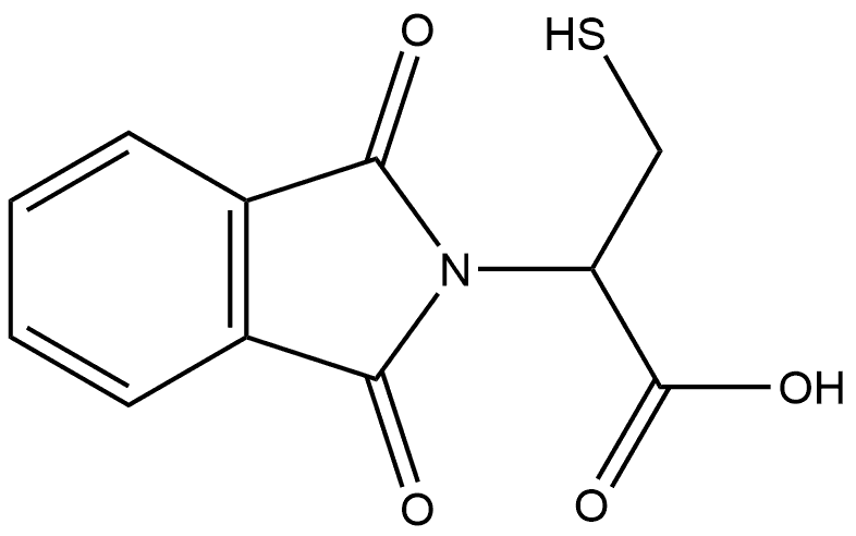 2H-Isoindole-2-acetic acid, 1,3-dihydro-α-(mercaptomethyl)-1,3-dioxo- Structure