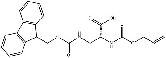 D-Alanine, 3-[[(9H-fluoren-9-ylmethoxy)carbonyl]amino]-N-[(2-propen-1-yloxy)carbonyl]- Structure