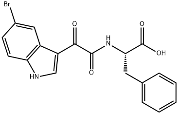 L-Phenylalanine, N-[(5-bromo-1H-indol-3-yl)oxoacetyl]- (9CI) Structure