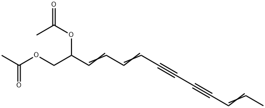 3,5,11-Tridecatriene-7,9-diyne-1,2-diol, 1,2-diacetate Structure