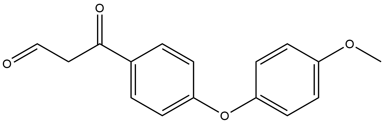 Benzenepropanal, 4-(4-methoxyphenoxy)-β-oxo- Structure