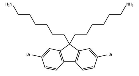 9H-Fluorene-9,9-dihexanamine, 2,7-dibromo- Structure