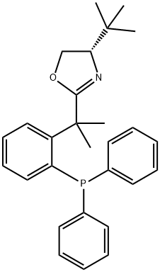 Oxazole, 4-(1,1-dimethylethyl)-2-[1-[2-(diphenylphosphino)phenyl]-1-methylethyl]-4,5-dihydro-, (4S)- 구조식 이미지
