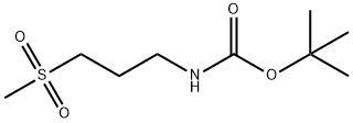 Carbamic acid, N-[3-(methylsulfonyl)propyl]-, 1,1-dimethylethyl ester Structure