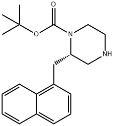 1-Piperazinecarboxylic acid, 2-(1-naphthalenylmethyl)-, 1,1-dimethylethyl ester, (2S)- Structure