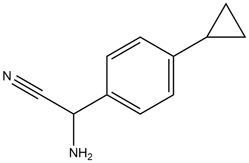 Benzeneacetonitrile, α-amino-4-cyclopropyl- Structure