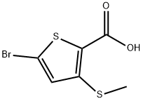 2-Thiophenecarboxylic acid, 5-bromo-3-(methylthio)- 구조식 이미지