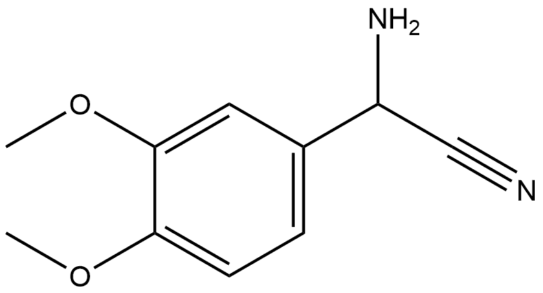 Benzeneacetonitrile, α-amino-3,4-dimethoxy- Structure