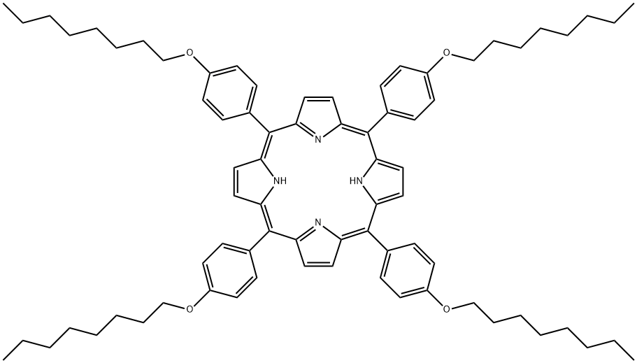 21H,23H-Porphine, 5,10,15,20-tetrakis[4-(octyloxy)phenyl]- Structure