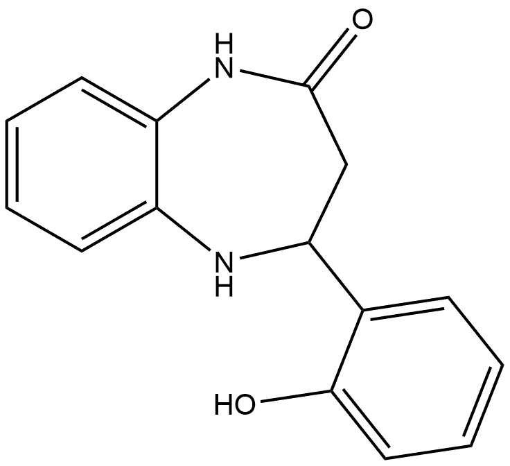 4-(2-hydroxyphenyl)-1,3,4,5-tetrahydro-1,5-benzodiazepin-2-one Structure