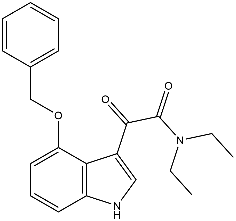 1H-Indole-3-acetamide, N,N-diethyl-α-oxo-4-(phenylmethoxy)- 구조식 이미지