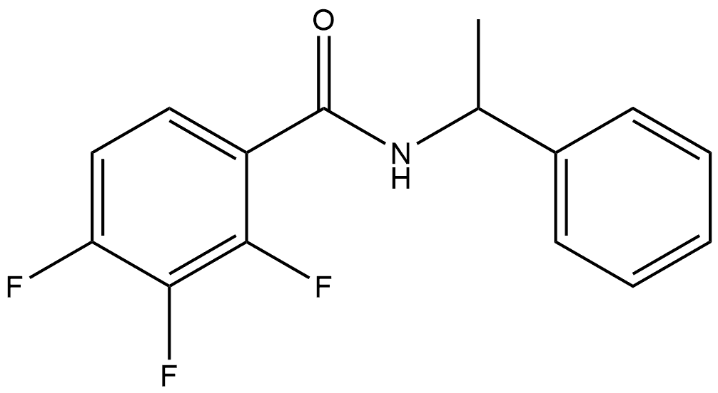 2,3,4-Trifluoro-N-(1-phenylethyl)benzamide Structure