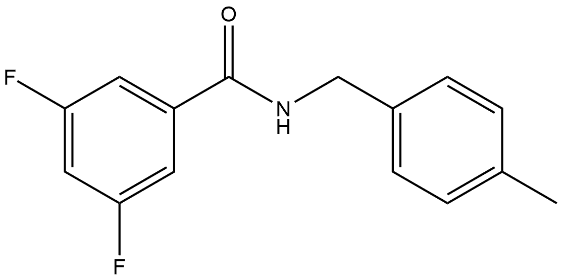 3,5-Difluoro-N-[(4-methylphenyl)methyl]benzamide 구조식 이미지